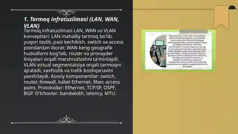 Axborot texnologiyalarining infratuzilmalari 3