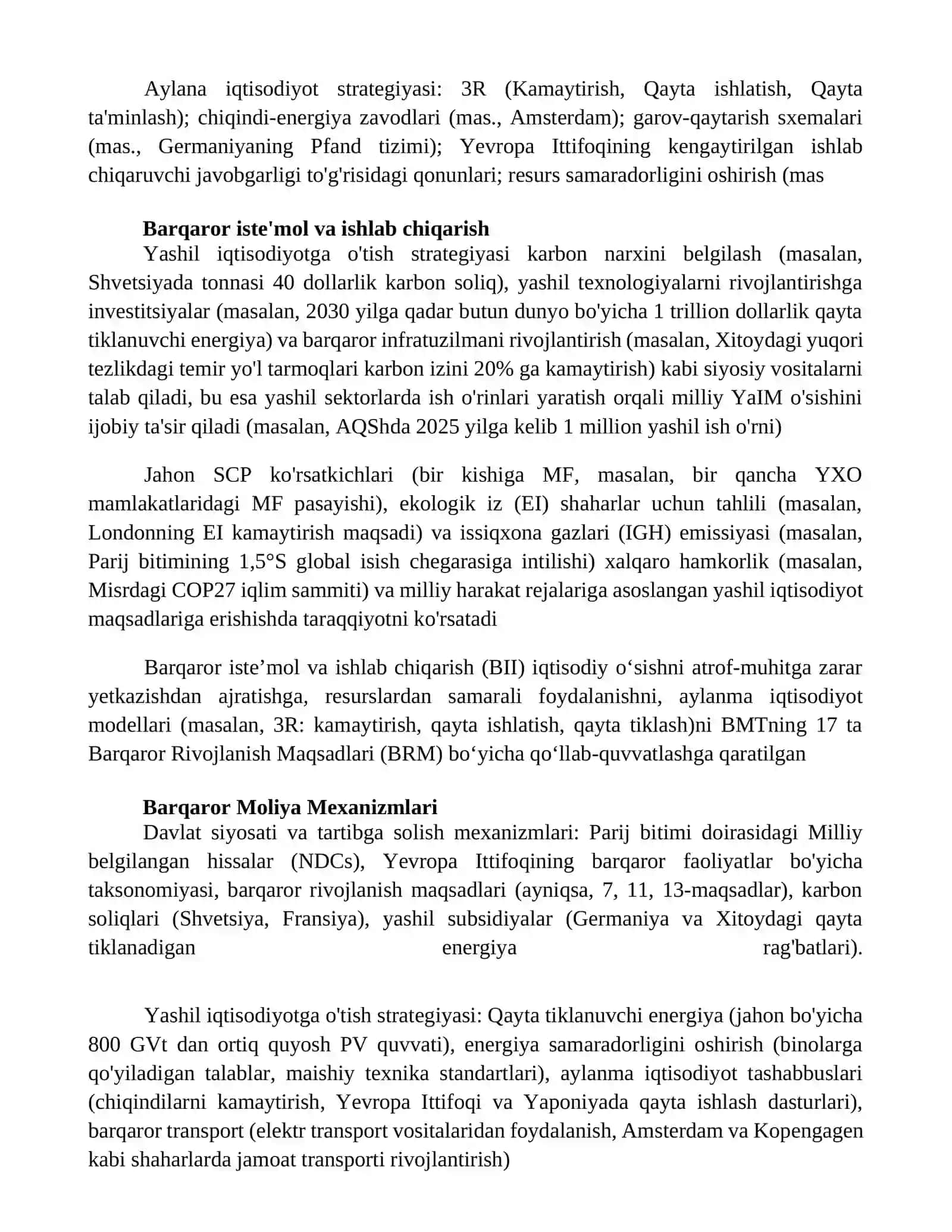 Yashil iqtisodiyotga o'tish strategiyasi 3