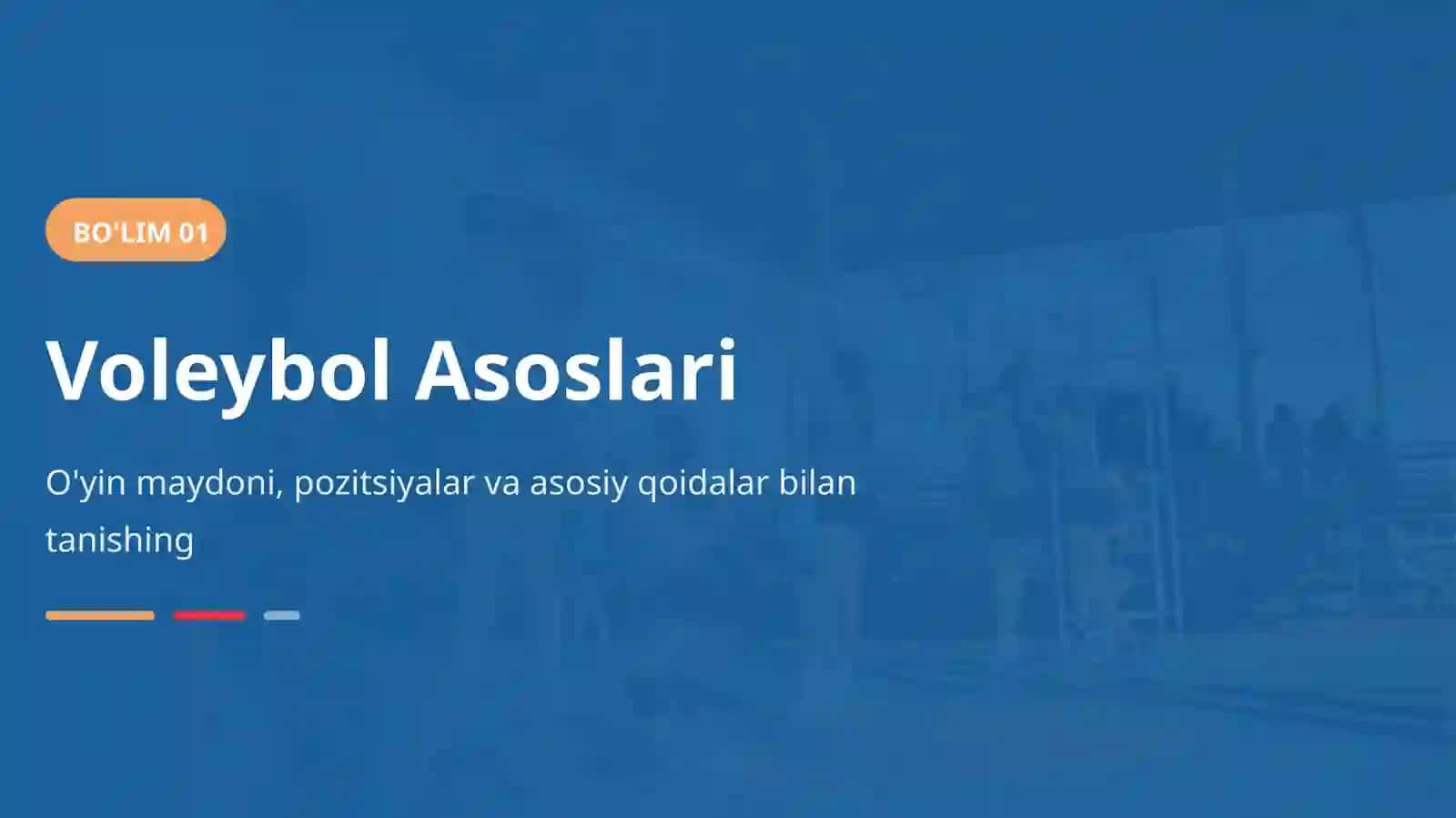 Voleybol oʻyinida harakatlanish va to'pni boshqarish texnik usullarini o'rganish 3