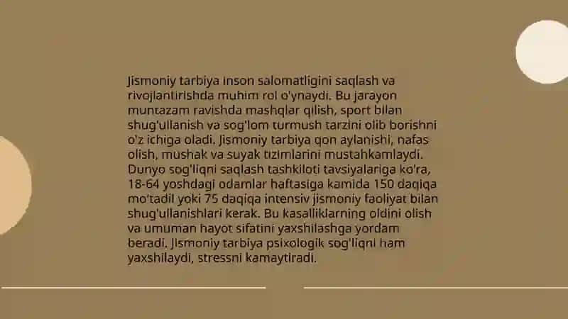Jismoniy xususiyatlarni shakllantirish 3