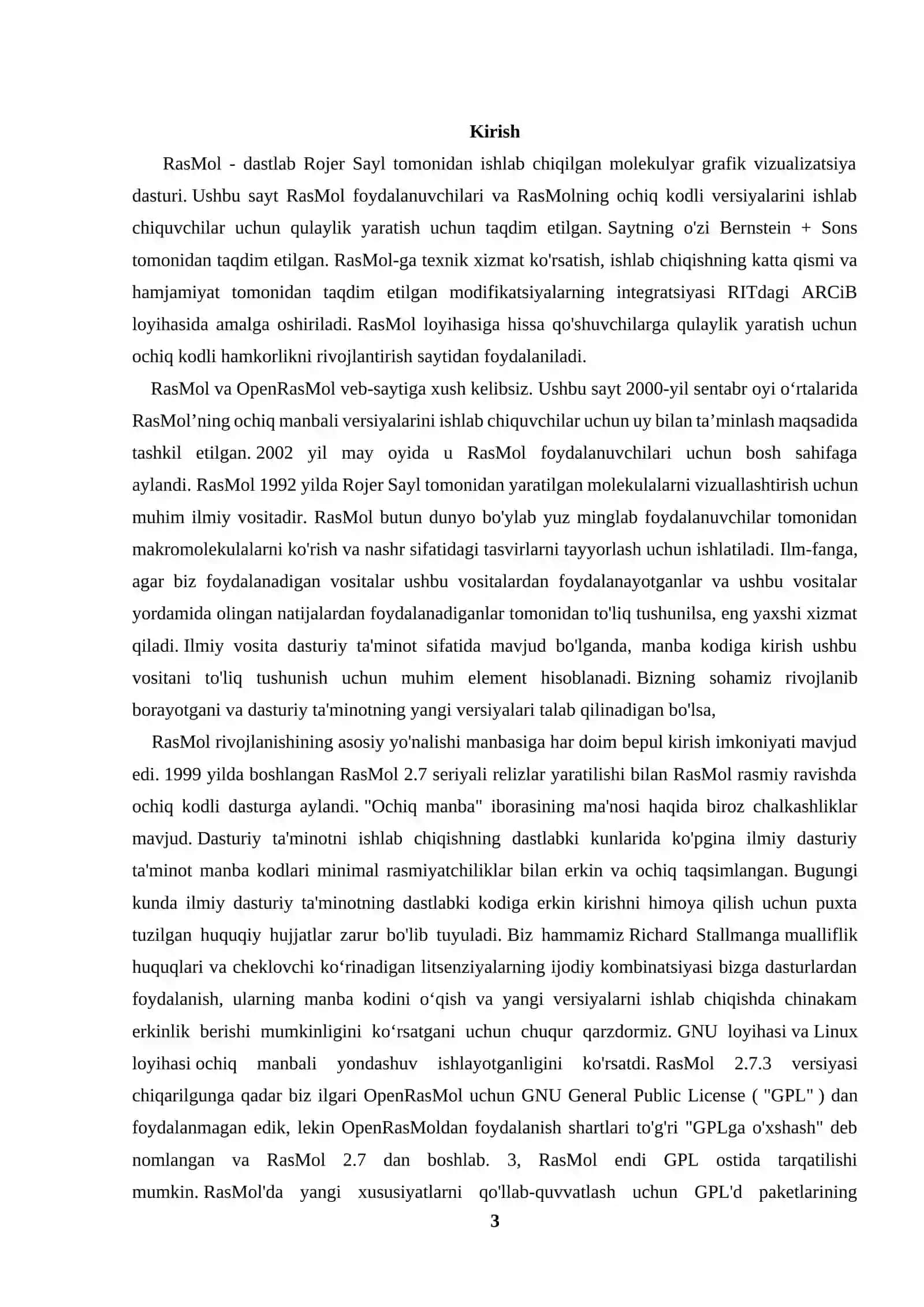 RasMol dasturi va unda ishlash tartibi 3