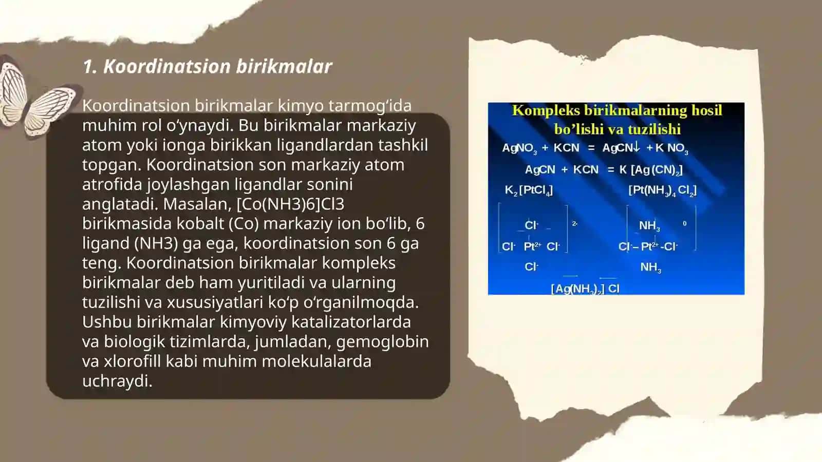 Koordinatsion birikmalarni eritmadagi holati, ularning muvozanat barqarorlik konstantalari Irving-Vilyams qatori va boshqalar Trans-ta'sirlashuv qoidalari 3