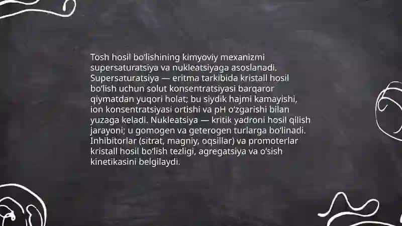 Organizmda tosh hosil bo'lishining kimyoviy asoslari 3