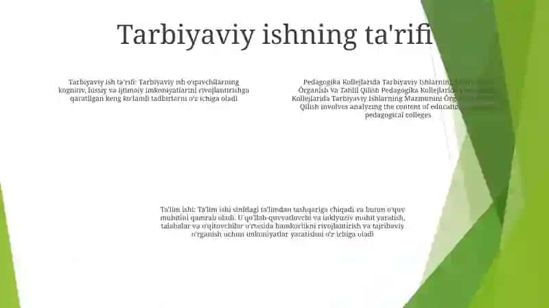 Tarbiyaviy Ishlar 3