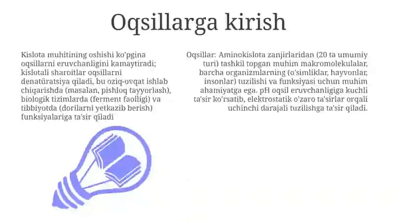 Oqsillarga kirish 3