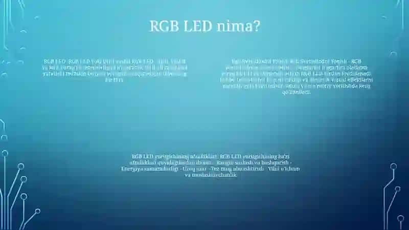 RGB Svetadiodni Yoqish Abdullayeva 3