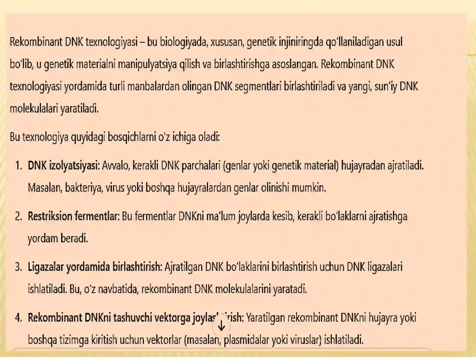Rekombinant DNK texnologiyasi 3