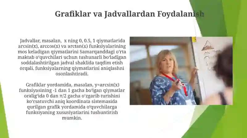 Teskari trigonometrik funktsiyalarni o‘qitish metodikasi 3