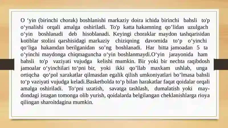 Basketbol oʻyin qoidalari 3