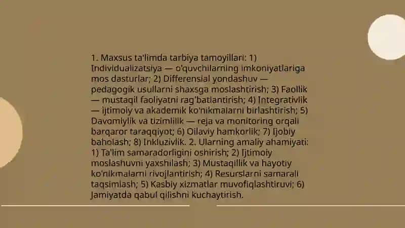 Maxsus ta'limda tarbiya tamoyillari va ularning amaliy ahamiyati 3