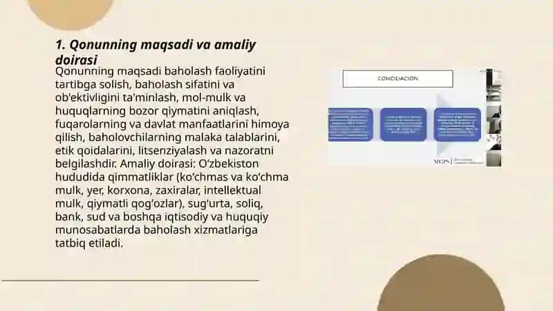 Oʻzbekiston Respublikasining Qonuni "Baholash faoliyati toʻgʻrisida" 3