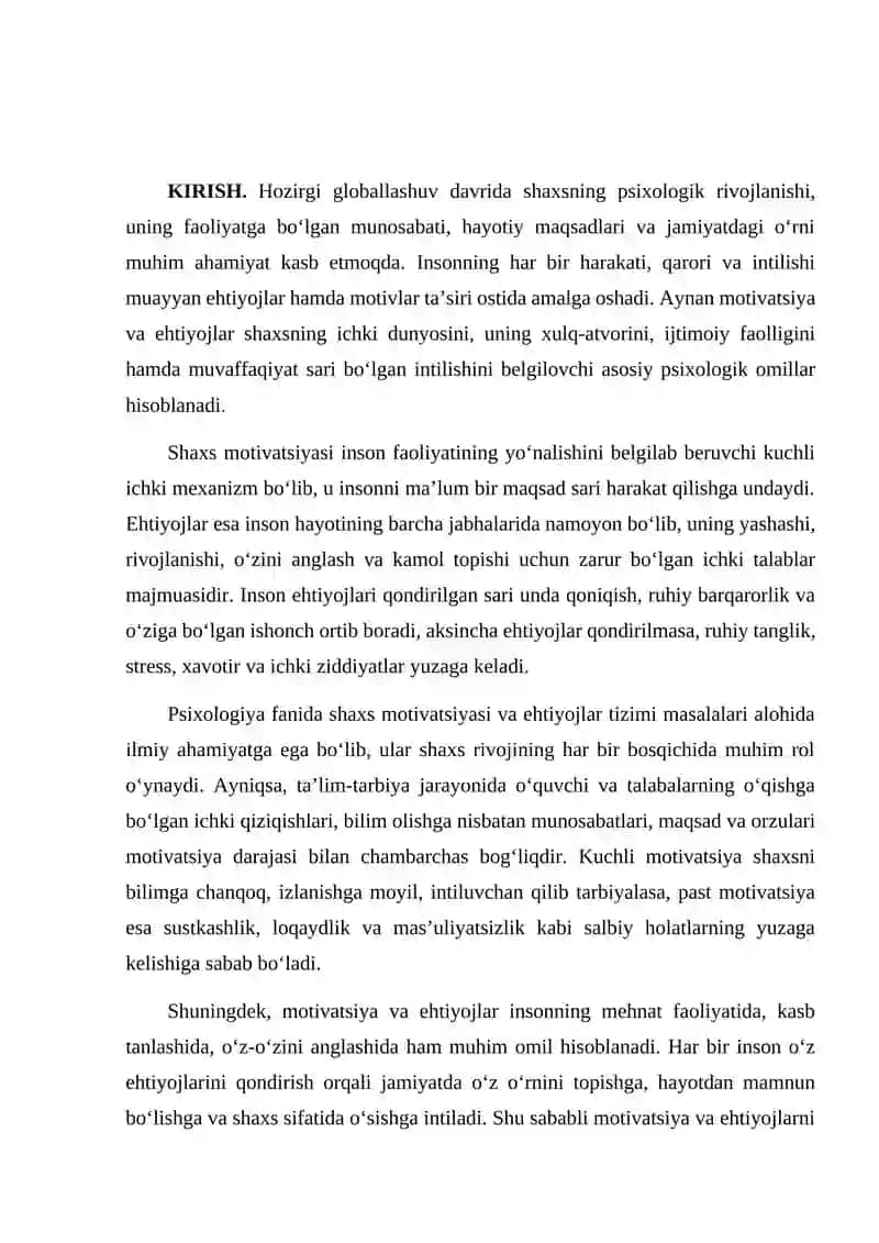 UMUMIY PSIXOLOGIYA FANIDAN TAYYORLAGAN REFARATI 3