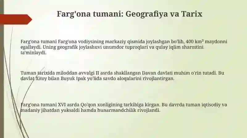 Farg'ona tumani haqida malumot 3