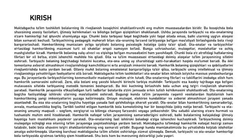 Maktabgachata’lim tashkiloti tarbiyachilari va ota-onalar hamkorligi 3