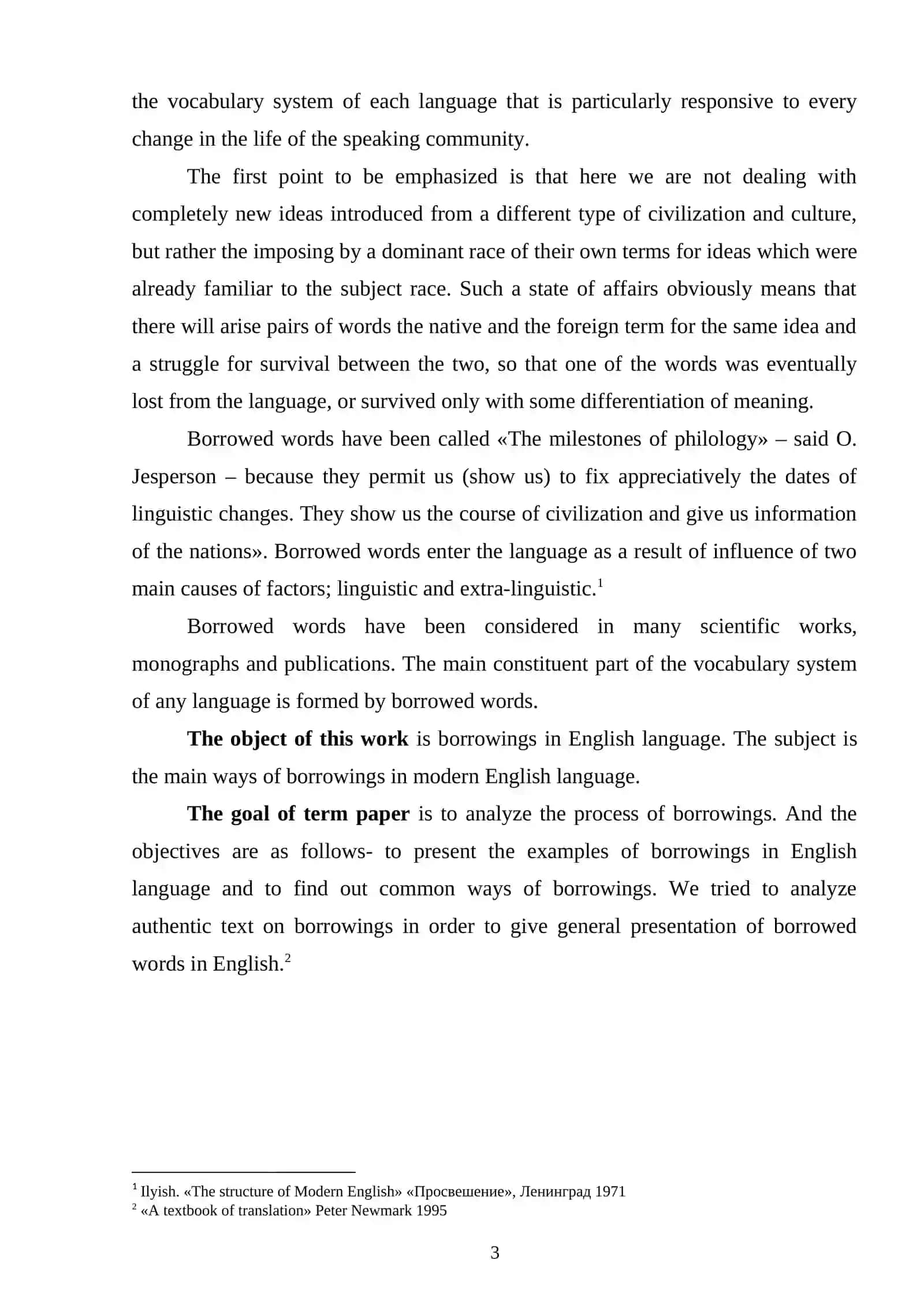 WORDS BORROWED FROM A FOREIGN LANGUAGE 3