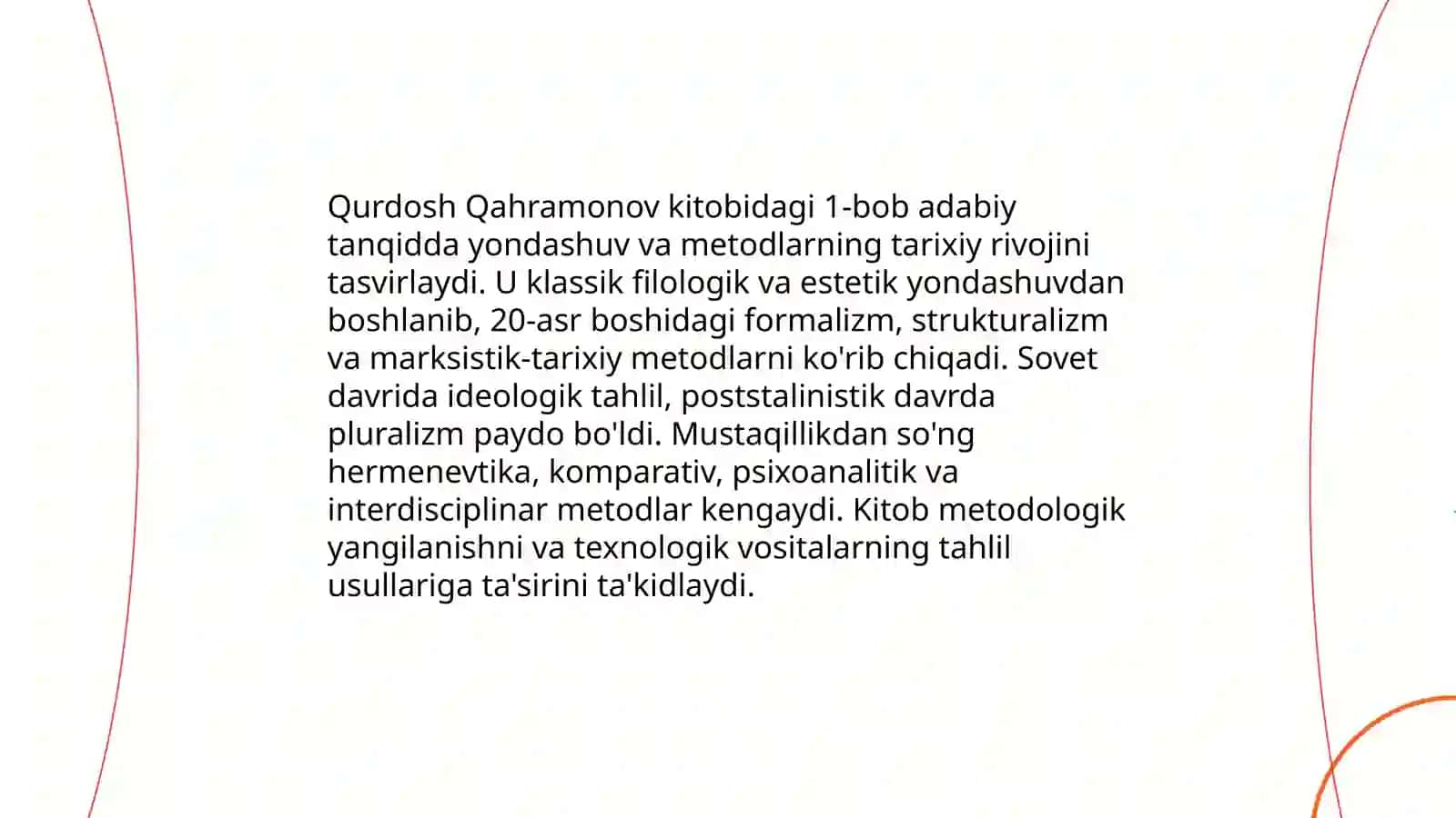 Adabiy tanqid:yangilanish jarayonlari 3