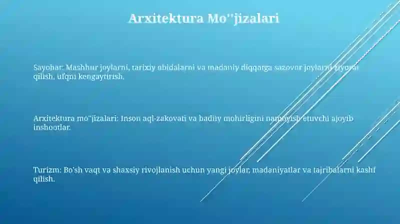 Sayr - tomosha manzillari 3