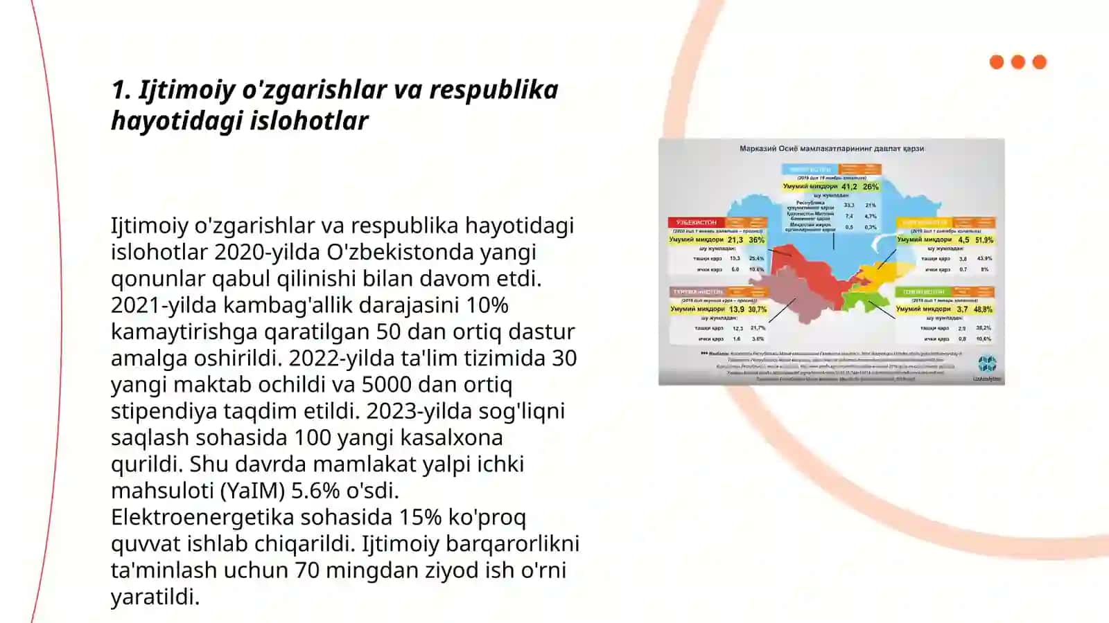 Ijtimoiy o'zgarishlar va respublika hayotidagi islohotlar 3