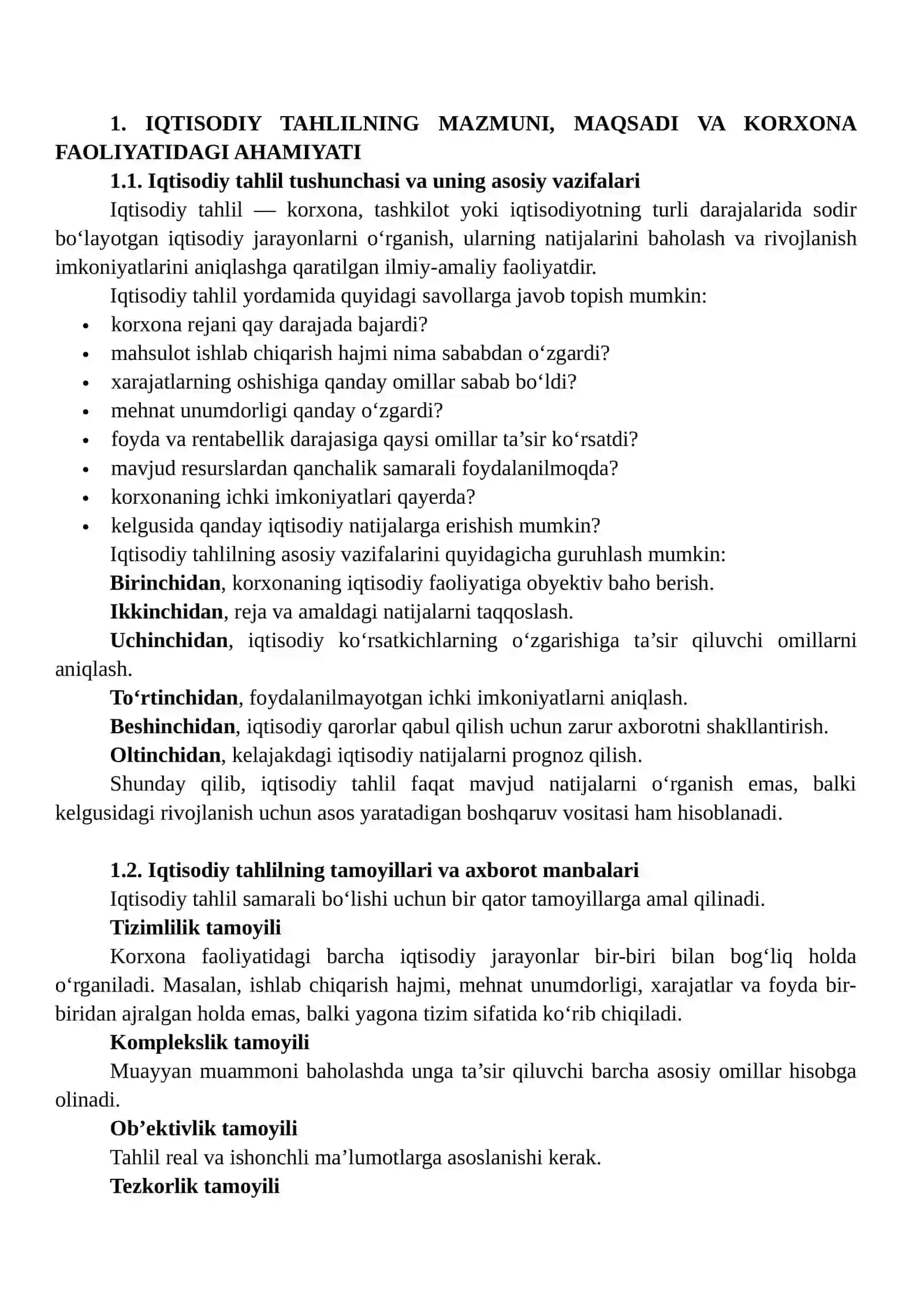 IQTISODIY TAHLILNING ODDIY-AN’ANAVIY HAMDA IQTISODIY-MATEMATIK USULLARI: MUAMMOLARNI KENG TAHLIL QILISH VA XULOSALAR BERISH 3