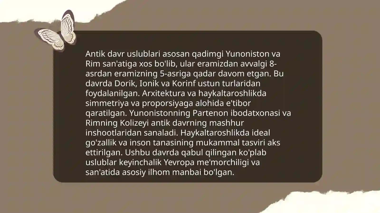 Maxsus tarixiy uslublar 3