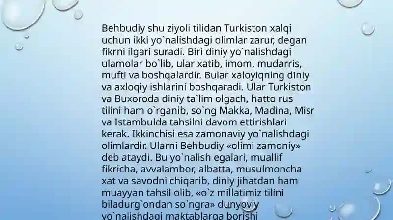 M.Behbudiyning “Muxtasar islom tarixi” asarini tahlil etish va esse tayyorlash 3