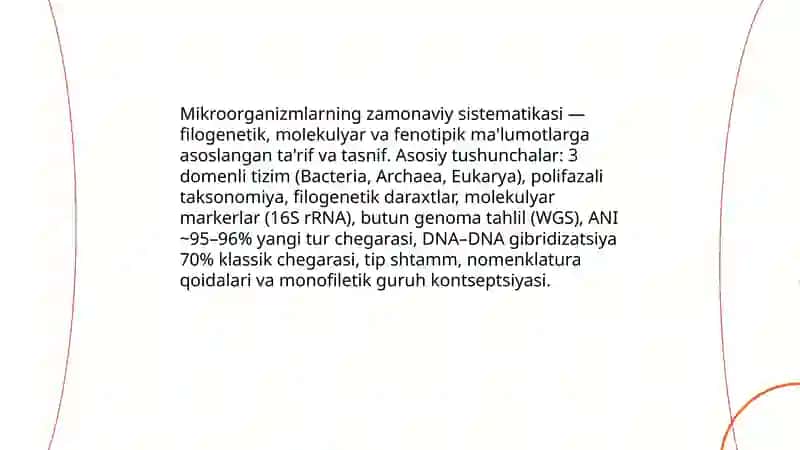 Mikroorganizmlarning zamonaviy sostematikasi 3