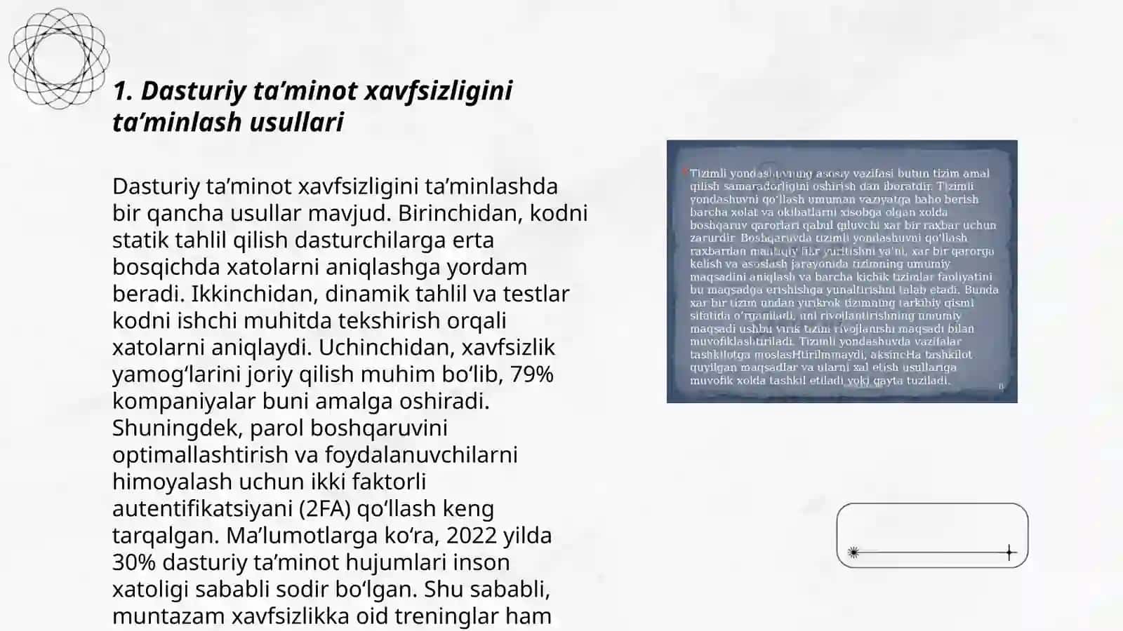 Dasturiy ta’minot xavfsizligini ta’minlash usullari 3