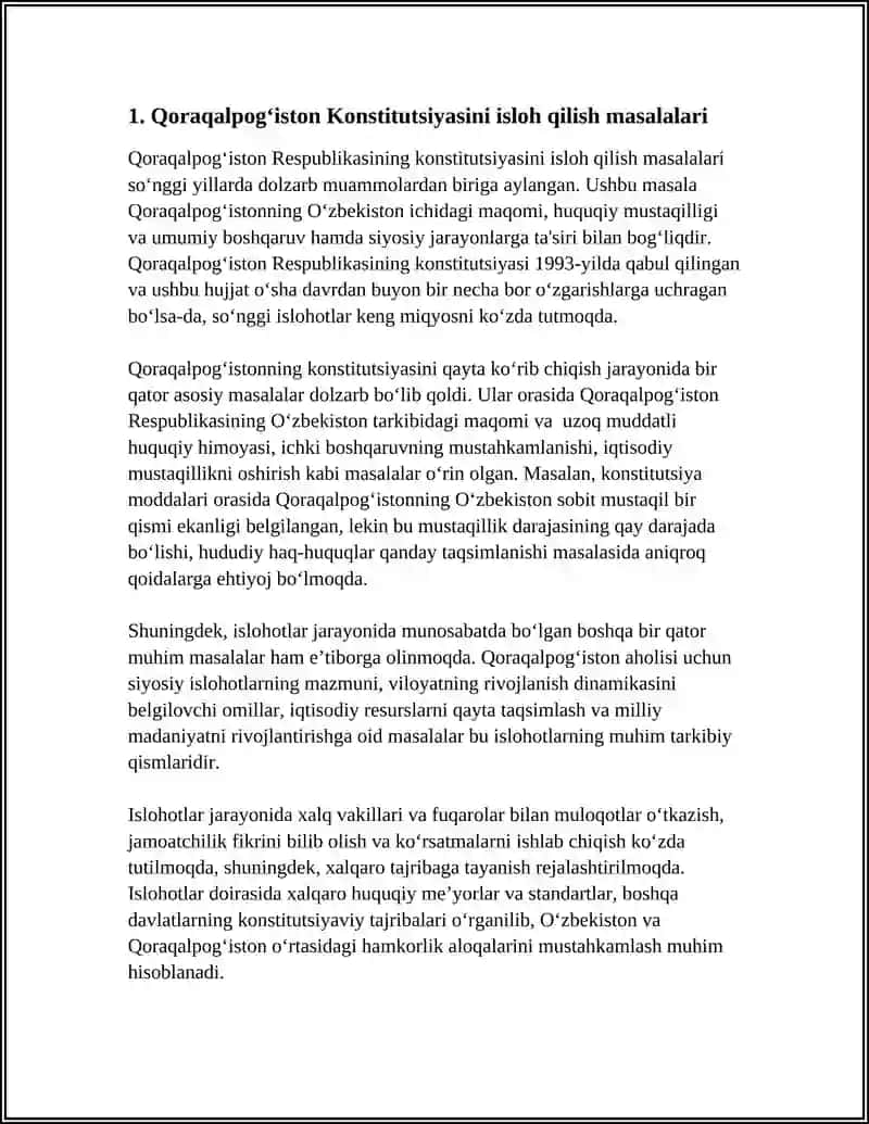 QORAQALPOGʻISTON RESPUBLIKASI BOSHQARUV VA SIYOSIY ISLOHOTLAR 3