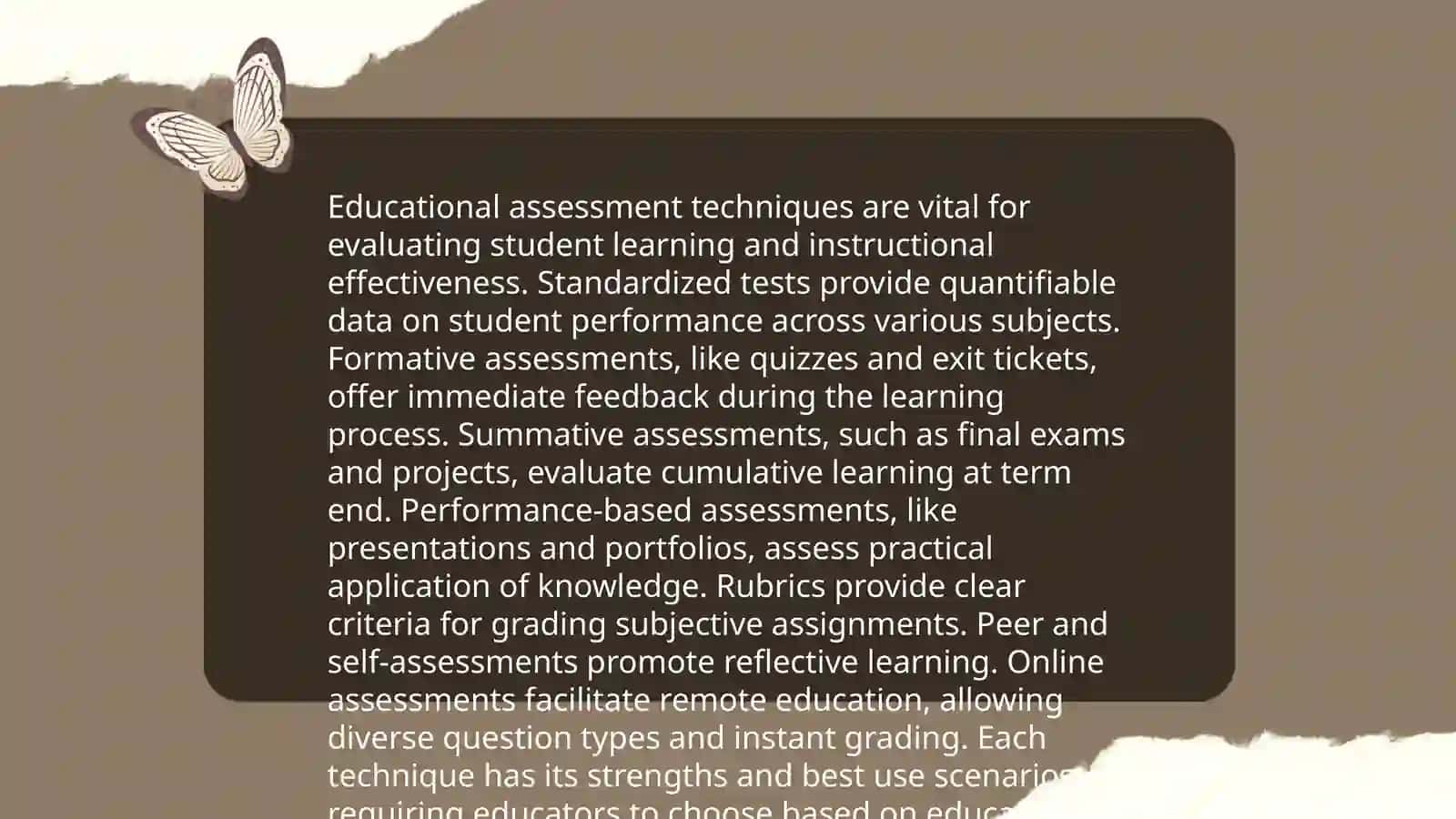 Educational Assessment Techniques 3
