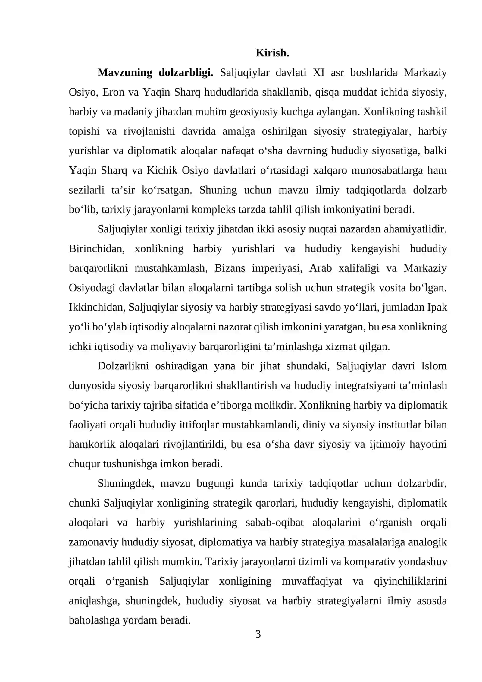 Saljuqiylar Davlatining Tashkil Topishi va Uni Harbiy Yurishlari 3