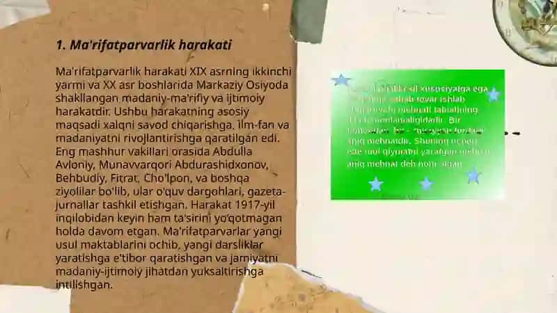 XVIII-XIX asrlarda madaniy taraqqiyot va uning o‘ziga xos xususiyatlari 3