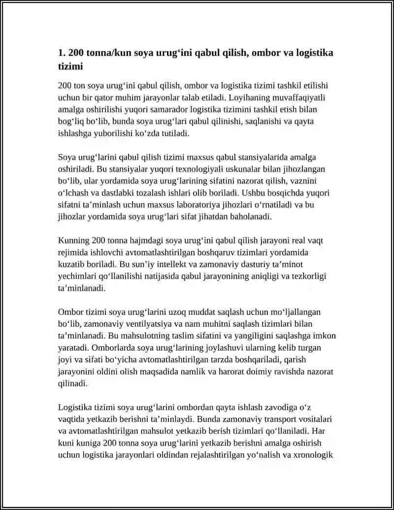 SUTKASIGA 200 TONNA SO'YA URUGʻINI LENTALI EKSTRAKTORDA QAYTA ISHLAB EKSTRAKSON MOY OLISH TEXNOLOGIYASI 3