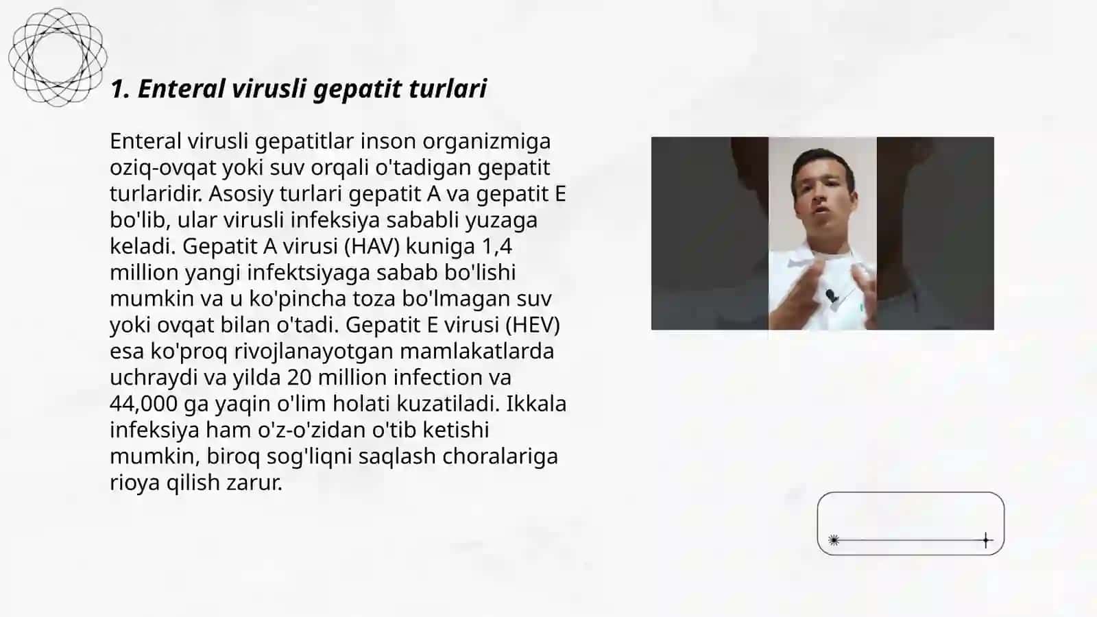 Enteral virusli gepatitlar. Virusli gepatit A va E kasalligi 3