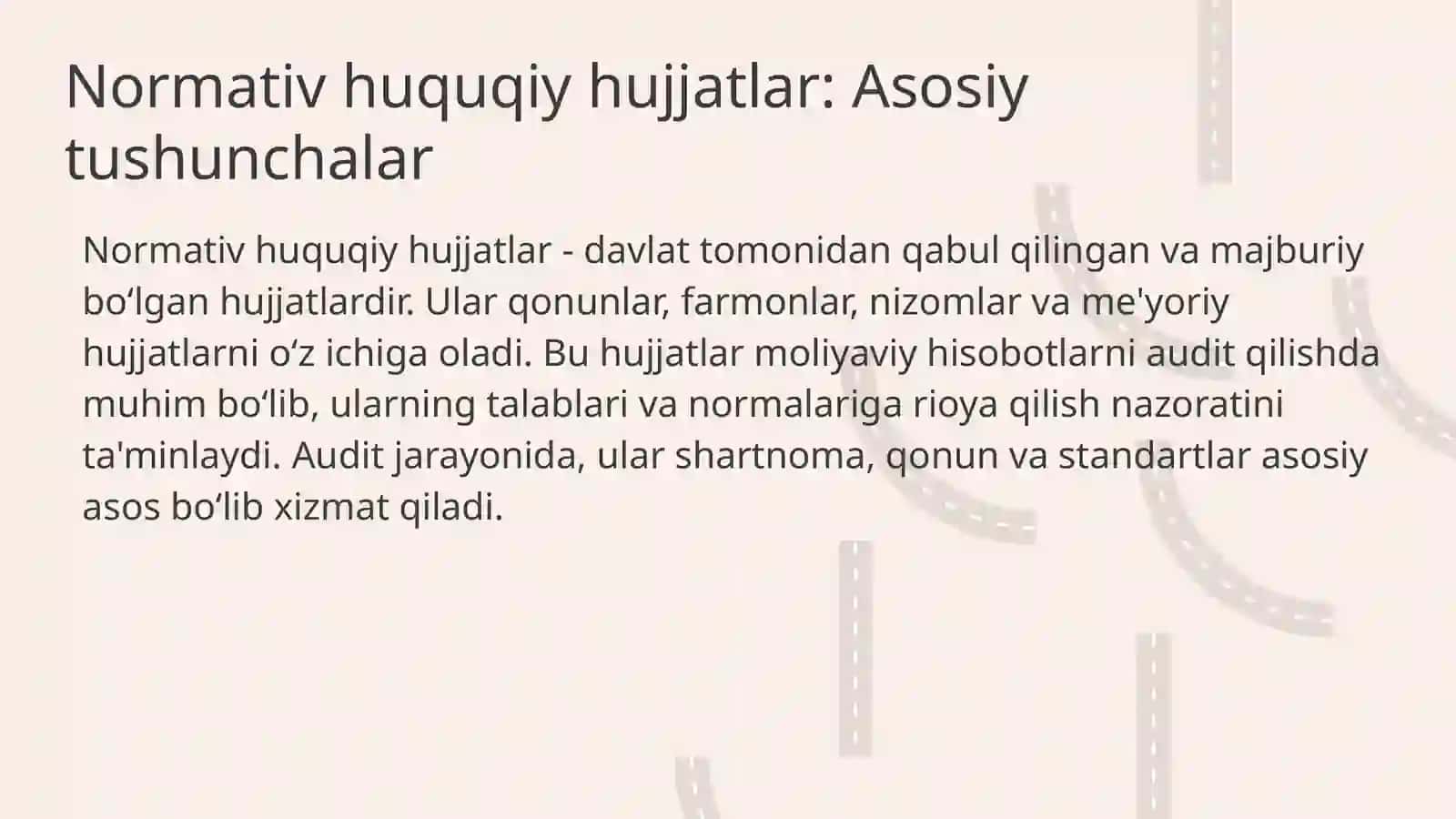 Moliyaviy hisobot auditida normativ huquqiy hujjatlar meʼyorlariga rioya etilishini oʻrganish xususiyatlari 3