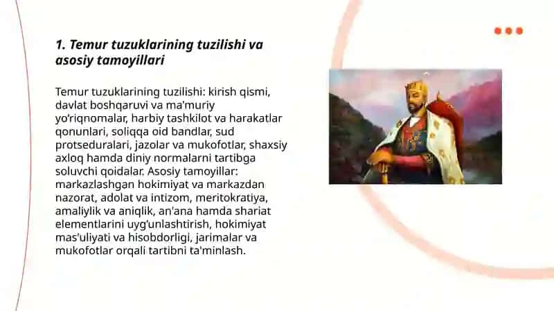 Temur tuzuklari va uning hozirgi davrdagi ahamiyati 3