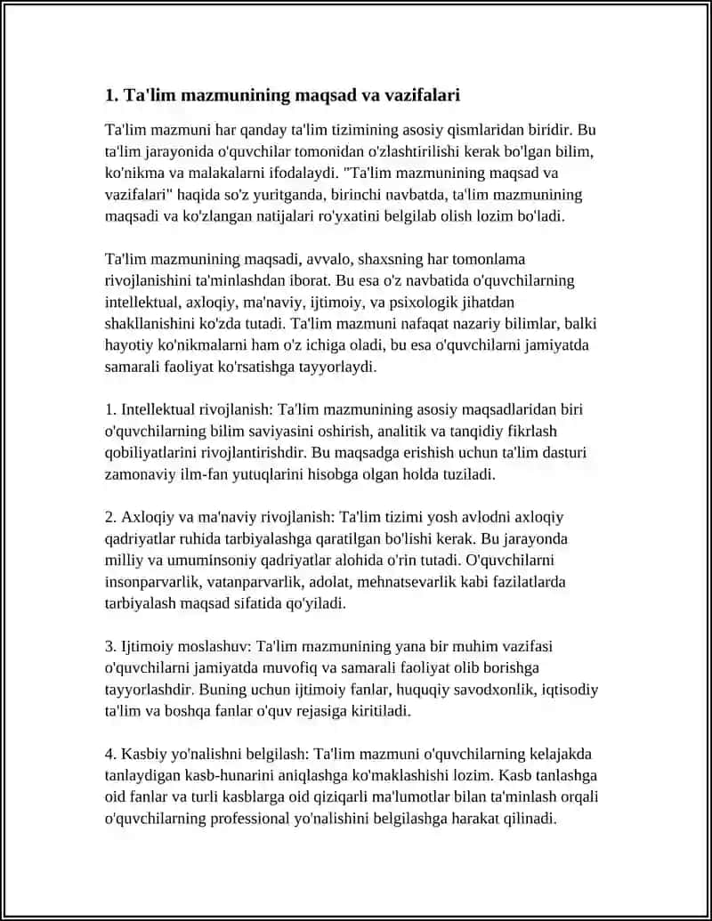 TA'LIM MAZMUNI 3