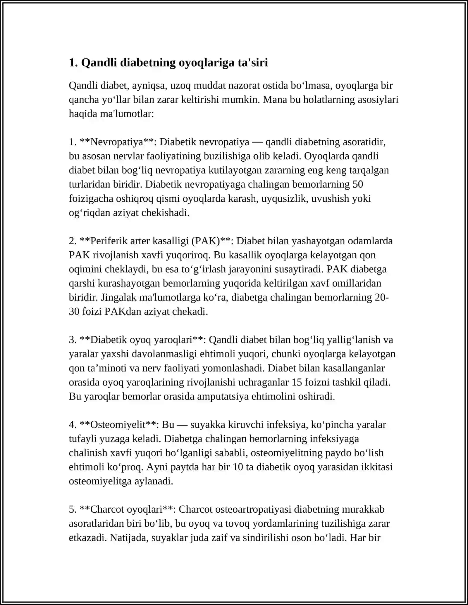 QANDLI DIABETNING XIRURGIK ASORATLARI 3