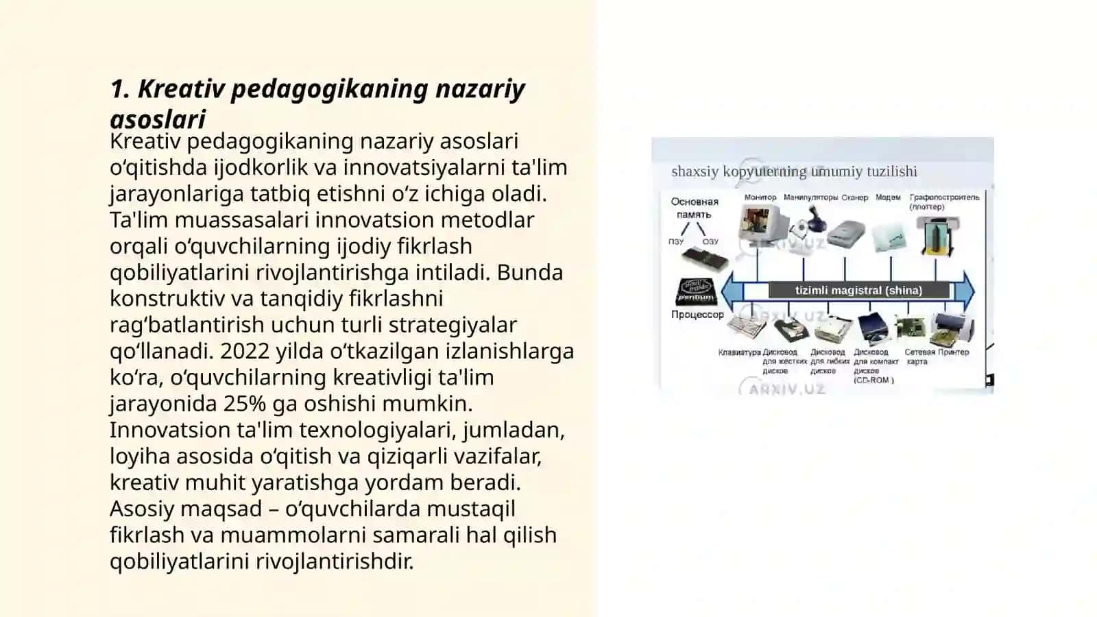 Kreativ pedagogikaa fanining predmeti maqsad va vazifalari 3