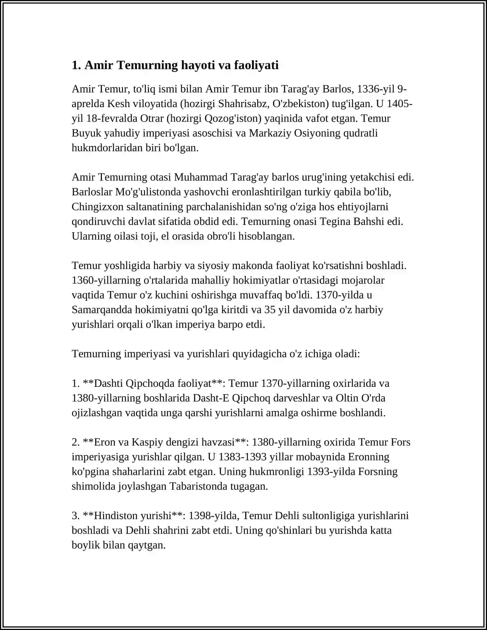 AMIR TEMUR TUZUKLARI 3