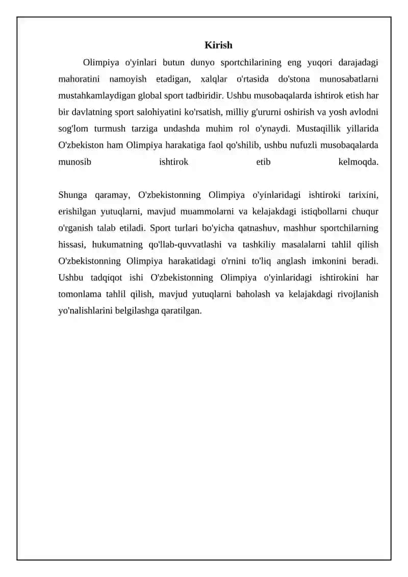 O‘zbekiston Respublikasining olimpiadalarda ishtiroki 3