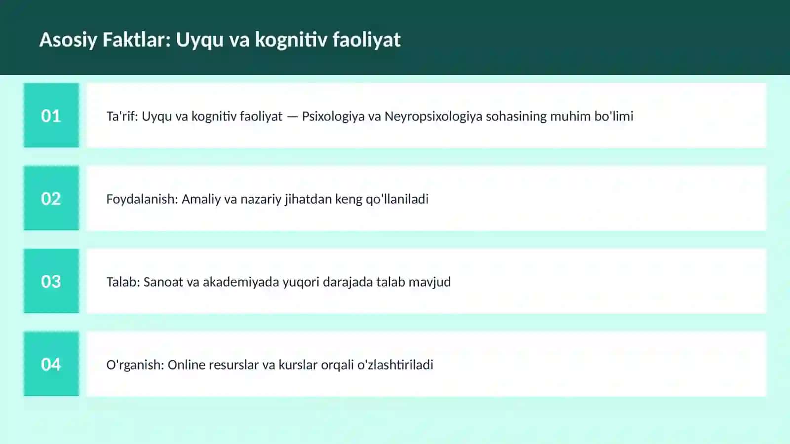 Uyqu va kognitiv faoliyat 3