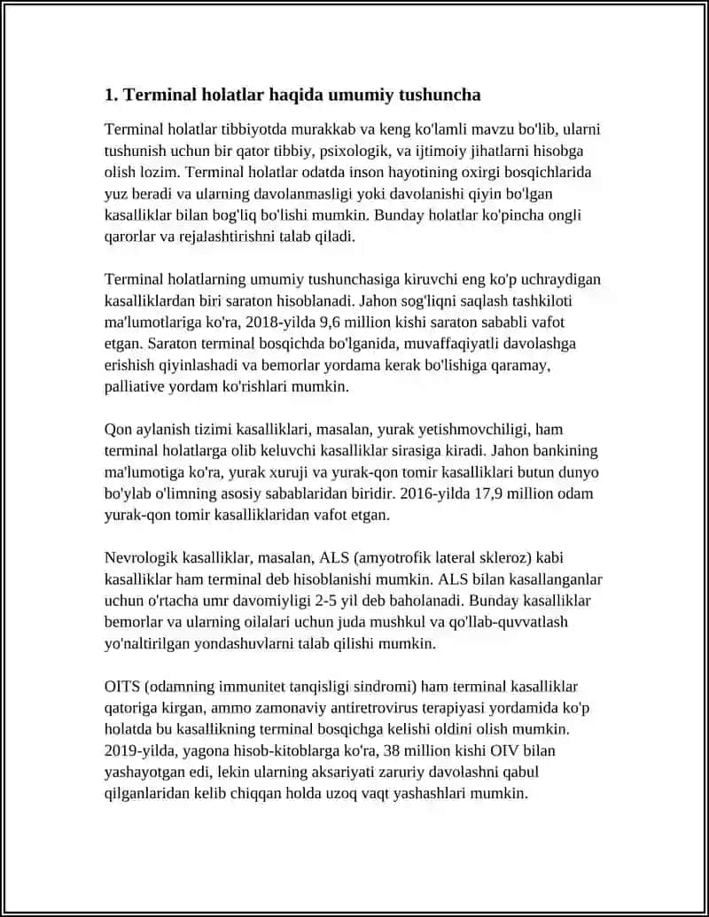 TERMINAL HOLATLAR VA REANIMATSIYA ASOSLARI.TERMINAL HOLATLAR TOʻGʻRISIDA TUSHUNCHA PREAGONAL HOLAT. AGONIYA. KLINIK OʻLIM.BIOLOGIK OʻLIM 3