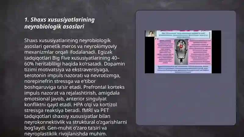 Zamonaviy shaxs psixoligiyasi:neyropsixologik yondashuvlar va tadqiqotlar 3