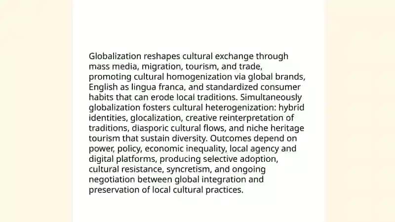 Globalization and Cultural Exchange 3