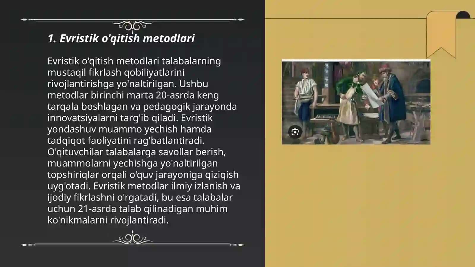 Evristik o'qitish va o'z o'zini ijodiy rivojlantirish metodikalari 3
