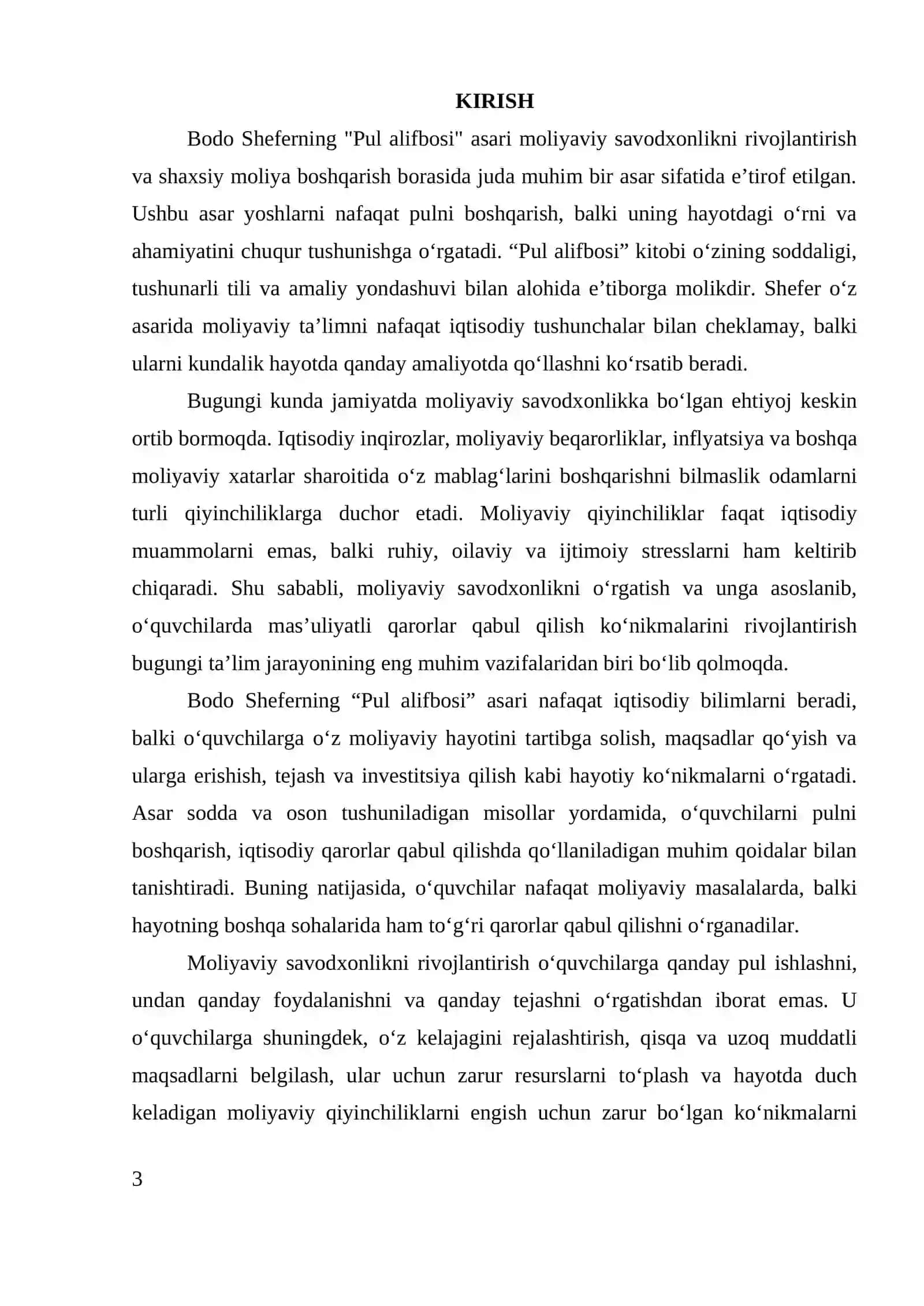 BODO SHEFERNING PUL ALIFBOSI ASARI 3