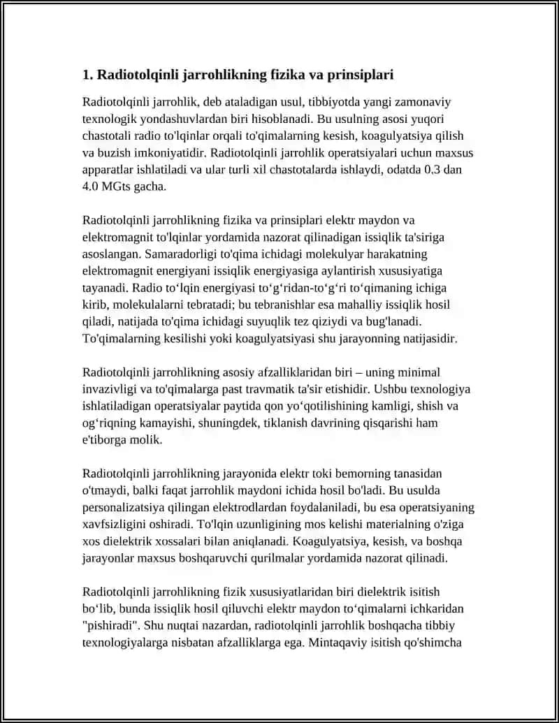 Radiotolqinli jarrohlik 3