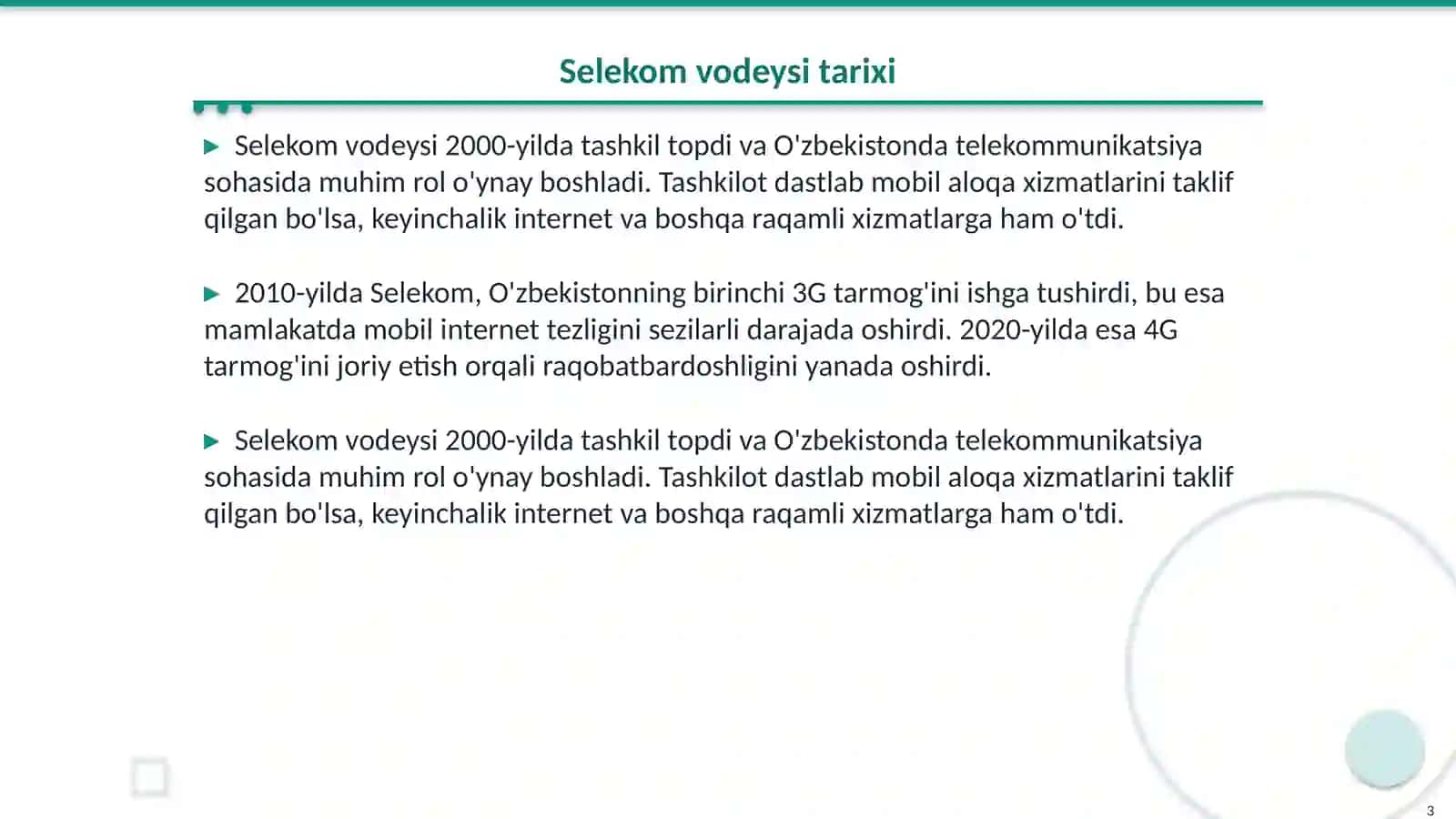 Selekom vodeysi 3