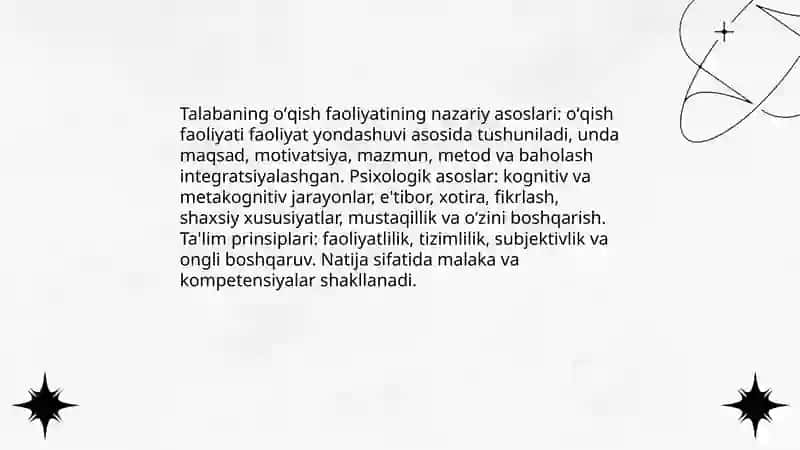 Talabada oʻqish faoliyati,uning komponentlari va psixologik xususiyatlari 3