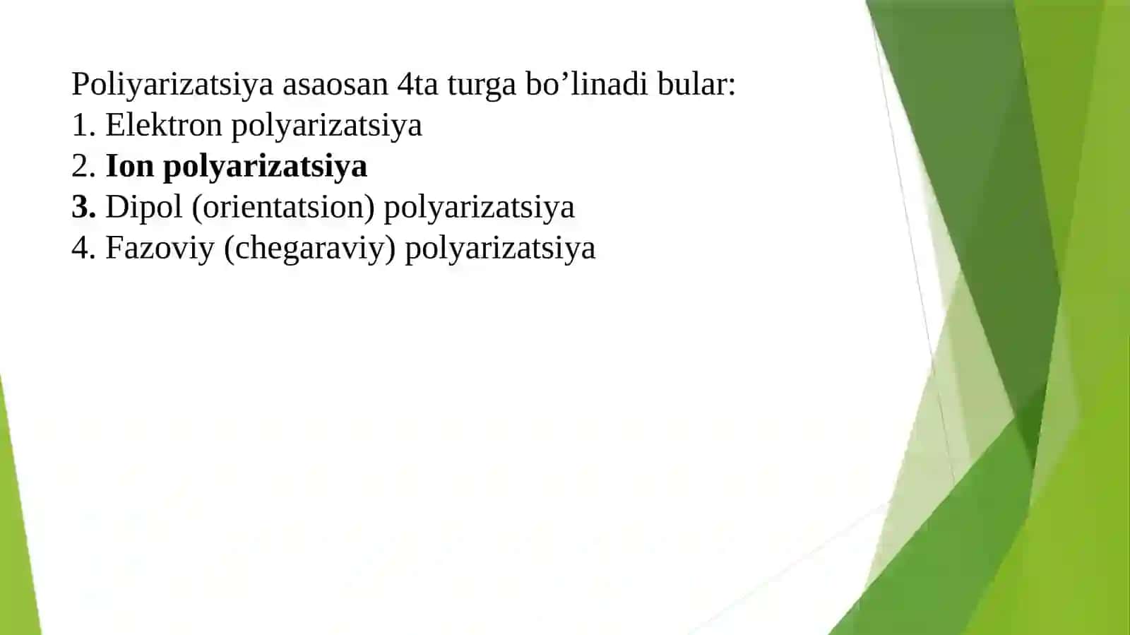 Muhitning poliyarizatsiya turlari 3